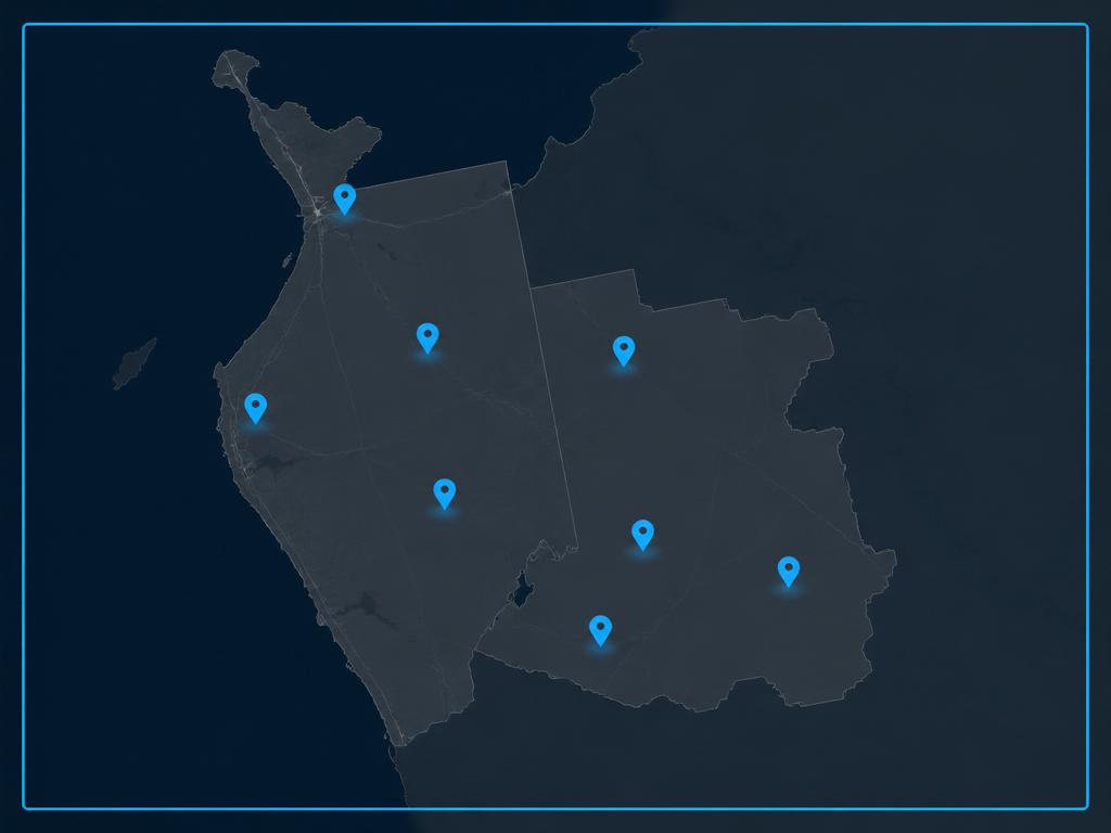 Map of service area