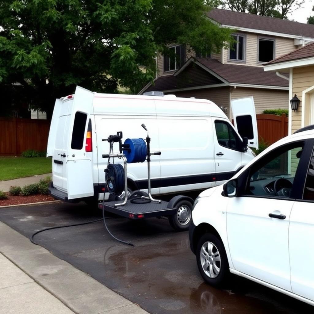Mobile detailing in action